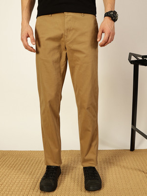 THOMAS SCOTT Regular Fit Men Khaki Trousers