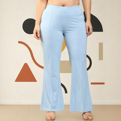 Squadfashion Loose Fit Women Light Blue Trousers