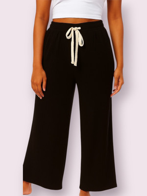 Empracee Comfort Fit Women Black Trousers
