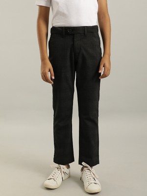 INDIAN TERRAIN Regular Fit Boys Black Trousers