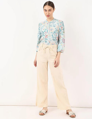 MARKS & SPENCER Regular Fit Women Beige Trousers