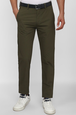 PETER ENGLAND Slim Fit Men Green Trousers