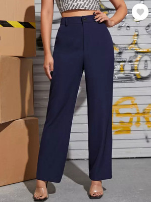 Belfry Regular Fit Women Dark Blue Trousers