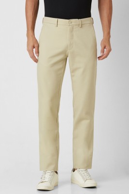 VAN HEUSEN Slim Fit Men Beige Trousers