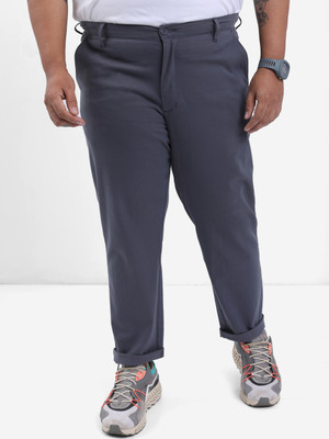 HIGHLANDER Plus Size Regular Fit Men Grey Trousers
