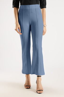 SWADESI STUFF Straight Fit Women Light Blue Trousers