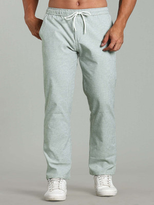 Paul Street Relaxed Men Green, White Trousers
