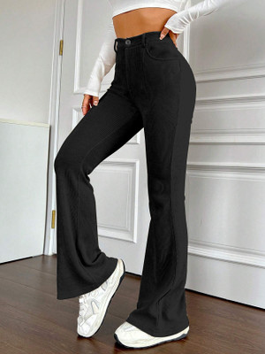 Rajovati Slim Fit Women Black Trousers