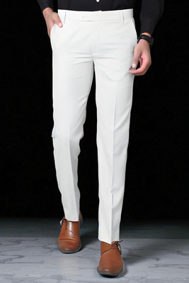 KINGSMAN TAILOR Regular Fit Men White Trousers