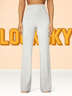 Anitafashion Loose Fit Women White Trousers