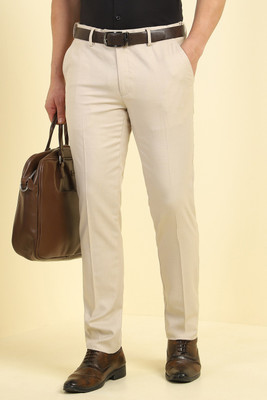 Allen Solly Slim Fit Men Beige Trousers