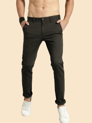 AD & AV Regular Fit Men Dark Green Trousers