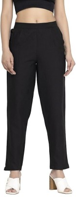 AP RETAIL Slim Fit Women Black Trousers