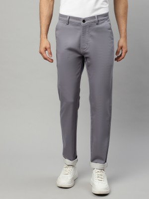 Rodamo Slim Fit Men Grey Trousers