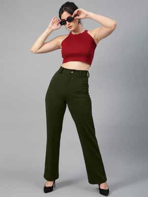 Gling Regular Fit Women Purple Trousers