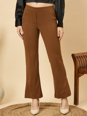 LE BOURGEOIS Flared Women Beige Trousers