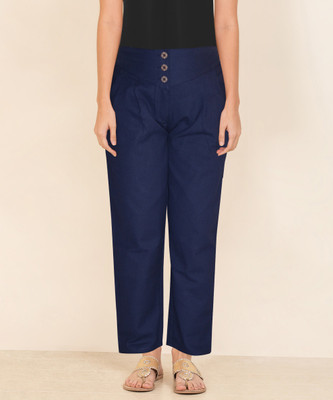 Nexteesh Regular Fit Women Dark Blue Trousers