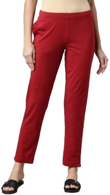 TANISHYM Regular Fit Women Red Trousers