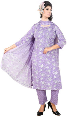 RANISHA Regular Fit Women Purple, White Trousers