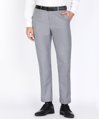 PARK AVENUE Regular Fit Men Grey Trousers