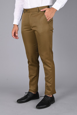 MANCREW Regular Fit Men Brown Trousers