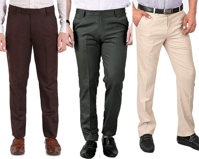 ZEE GOLD Regular Fit Men Multicolor Trousers