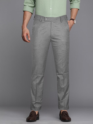 JUST BLACK Slim Fit Men Grey Trousers