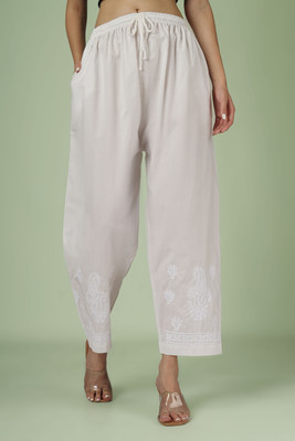 IQRAAZ CREATION Straight Fit Women White Trousers