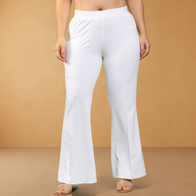 HouseOfCommon Loose Fit Women White Trousers