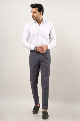 VXnine Regular Fit Men Grey Trousers