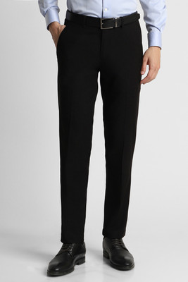 PETER ENGLAND Slim Fit Men Black Trousers
