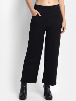 NEXT ONE Loose Fit Women Black Trousers