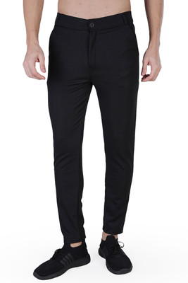 Raienterprises Slim Fit Men Black Trousers