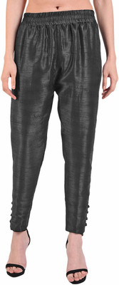 FLOREOS Regular Fit Women Black Trousers