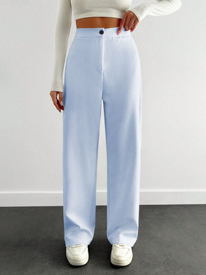 METRONAUT Regular Fit Women Light Blue Trousers