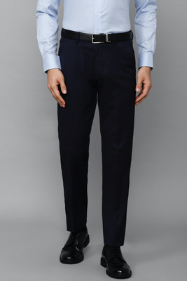 LOUIS PHILIPPE Regular Fit Men Black Trousers