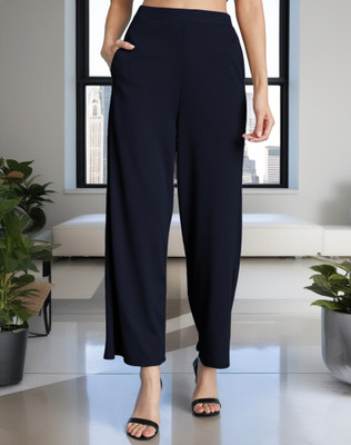 Selvia Relaxed Women Dark Blue Trousers