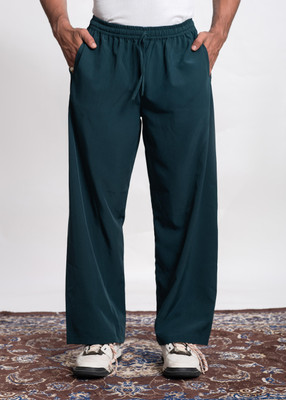 COTLUB Loose Fit Men Green Trousers