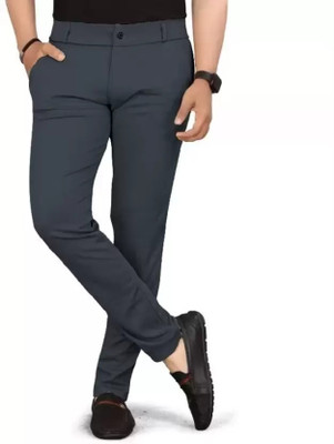 Shettys Trosuers Comfort Fit Men Grey Trousers