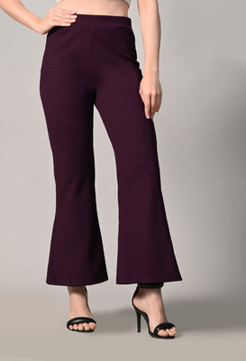 TOLIKE Regular Fit Women Purple Trousers