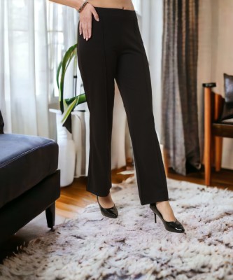 SENGROW Relaxed Women Black Trousers