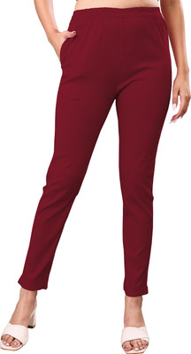 NEXSUS APPARELS Maroon Jegging(Solid)
