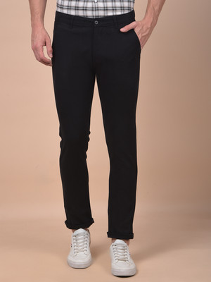 CRIMSOUNE CLUB Slim Fit Men Black Trousers
