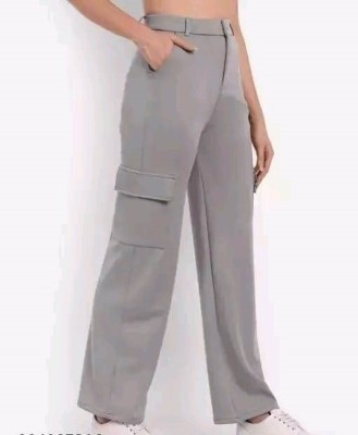 The Window Shop Regular Fit Women Grey Trousers