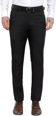 shbm Regular Fit Men Black Trousers