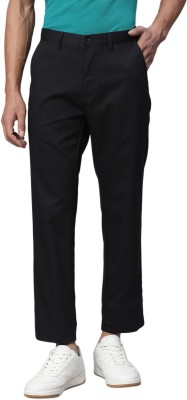 GLOBAL REPUBLIC Trouser for Women Stretchable Blue Formal Pant for Office Wear with Regular Fit Men Black Trousers