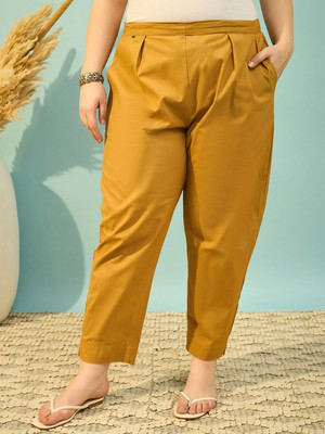 Moda Rapido Regular Fit Women Gold Trousers