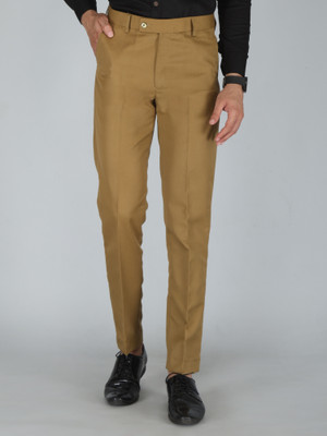 Labhanshi Creation Regular Fit Men Khaki Trousers