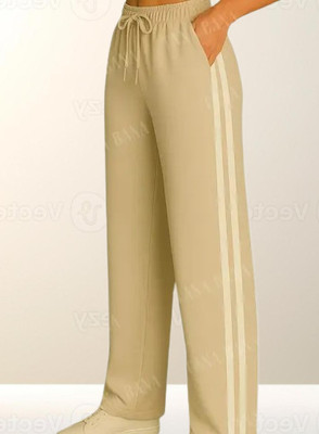 GORIYA Loose Fit Women Beige Trousers