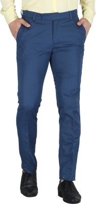 PROVOGUE Slim Fit Men Blue Trousers